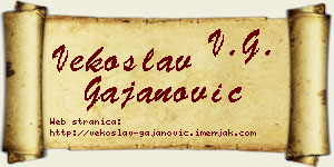 Vekoslav Gajanović vizit kartica
